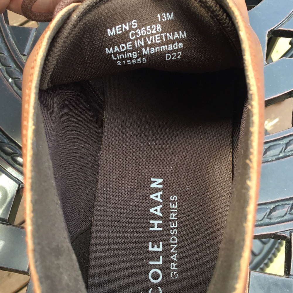 Cole Haan Men's Cognac Leather Chukka Boots - Picture 8 of 9